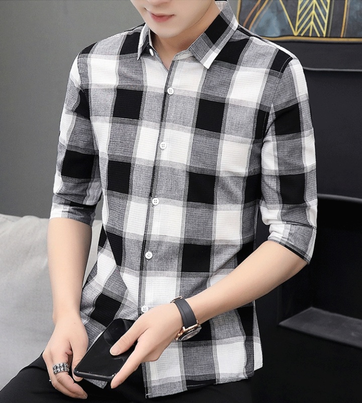 Spring and summer short sleeve Korean style shirt for men