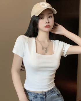 Western style tops slim bottoming shirt for women
