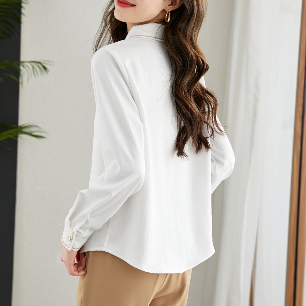 Unique tender France style shirt spring white tops