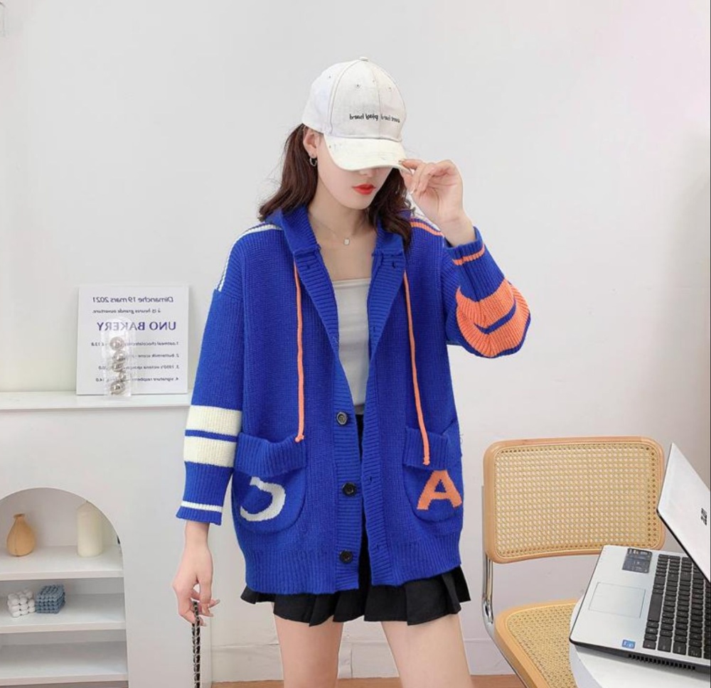 Spring college style sweater pullover lazy coat