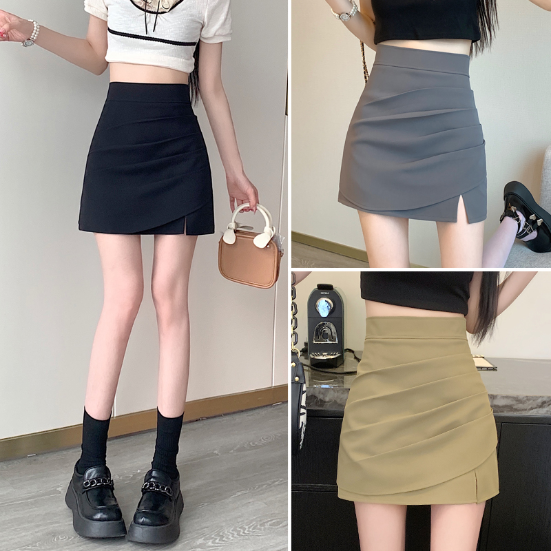 Irregular skirt package hip short skirt for women