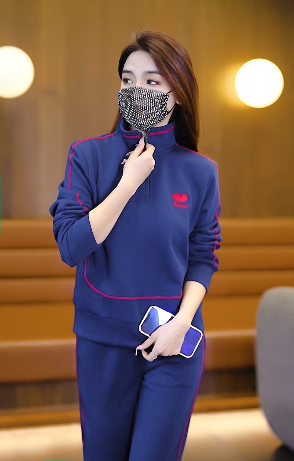 Spring and autumn sportswear hoodie 2pcs set for women