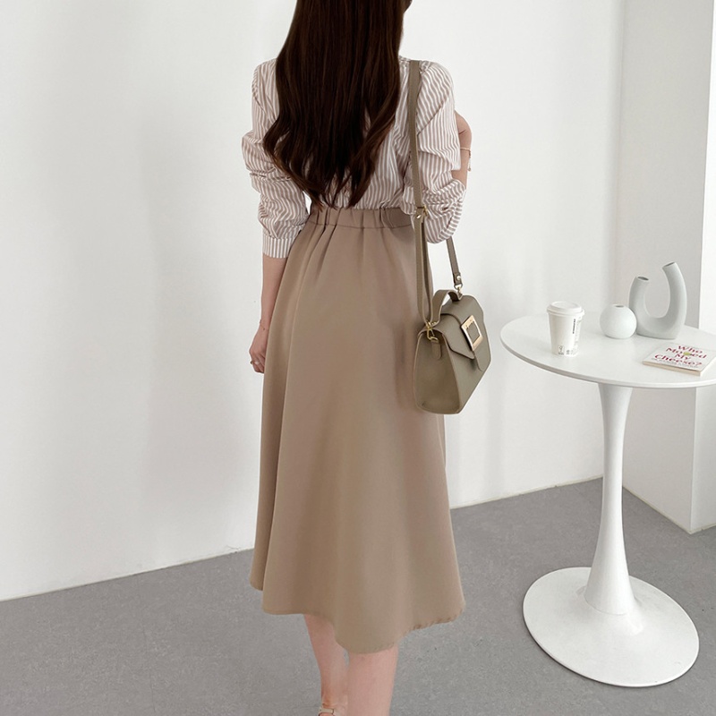 Korean style splice shirt temperament fashion dress