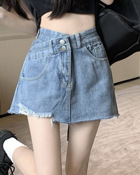 Spring and summer denim pants package hip skirt