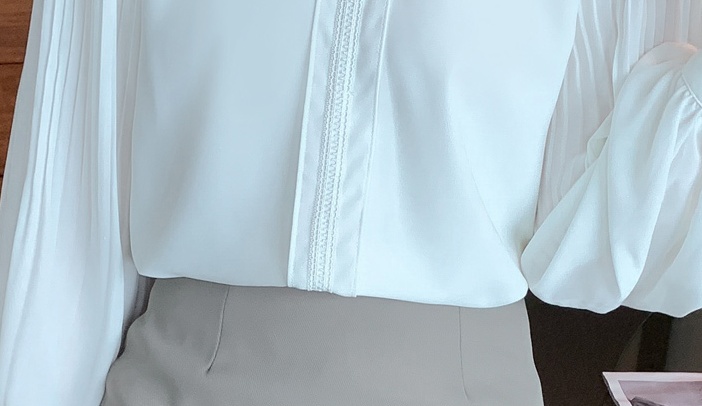 Spring elegant small shirt lace cstand collar shirt