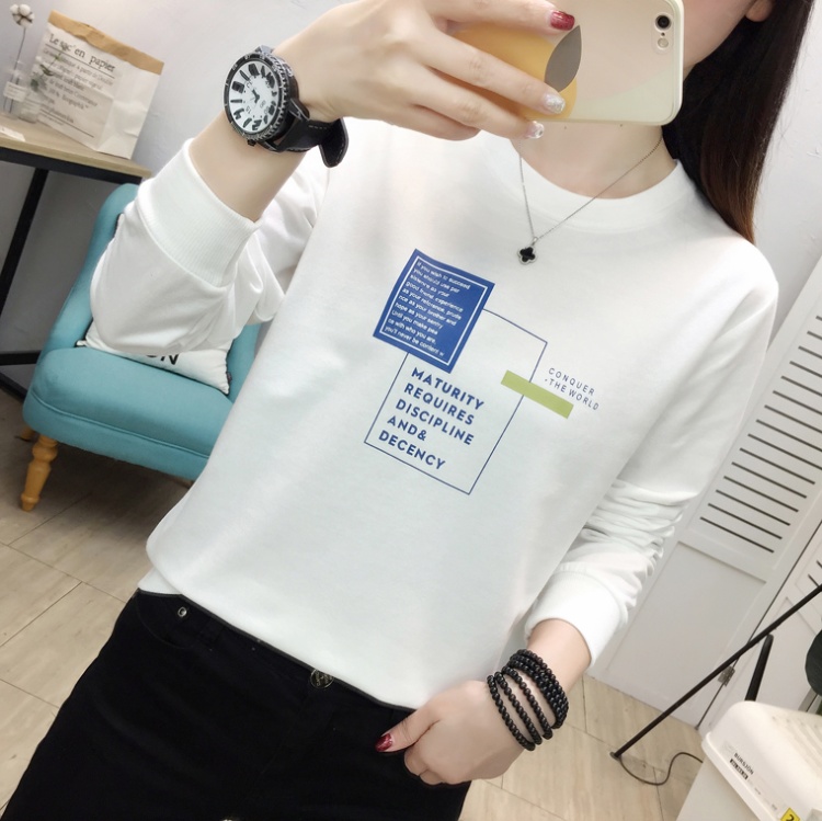 Maiden printing round neck hoodie student long sleeve T-shirt