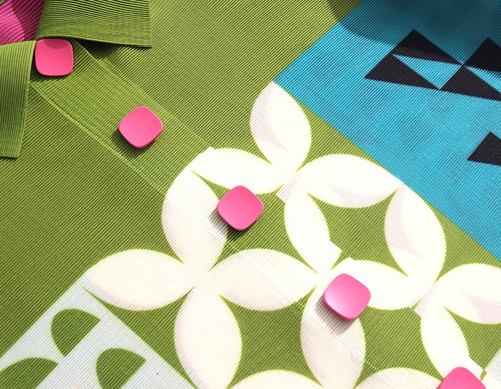 Spring temperament dress fold printing shirt