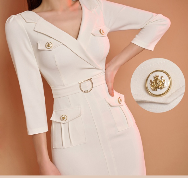Spring package hip dress pinched waist profession business suit