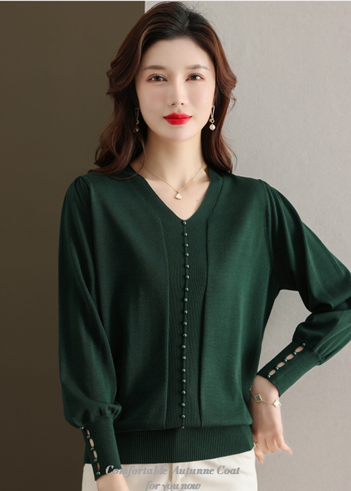 Lace thin tops knitted Western style sweater for women
