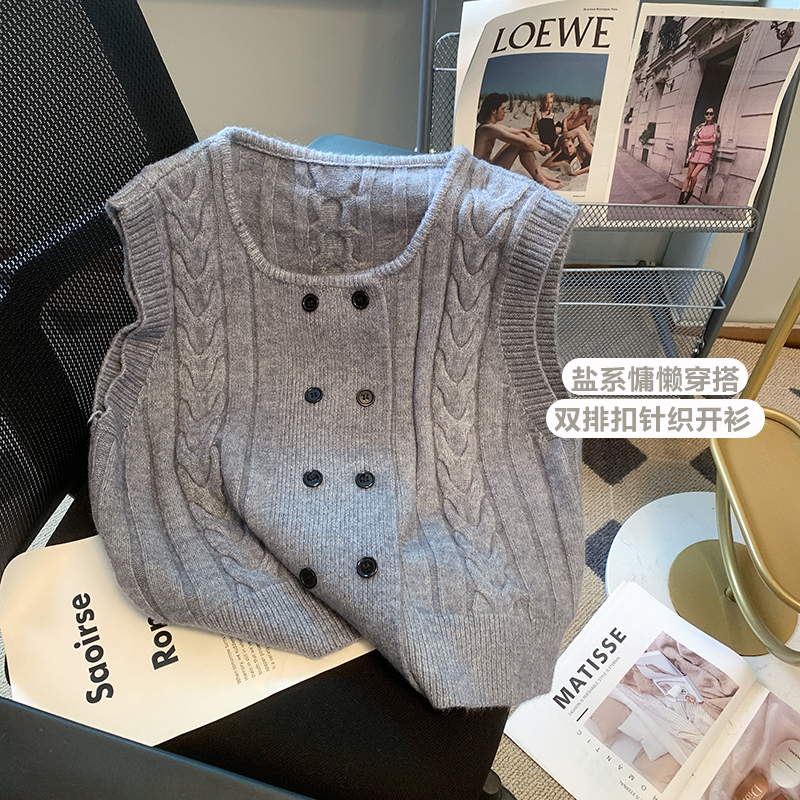 Spring and autumn waistcoat cardigan for women