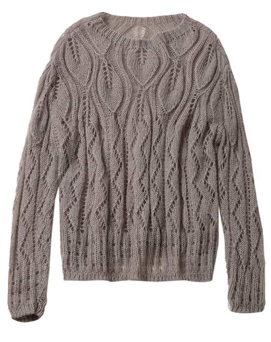 Spring and autumn hollow loose thin sweater