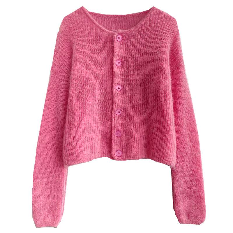 Cashmere spring and autumn sweater mohair coat for women