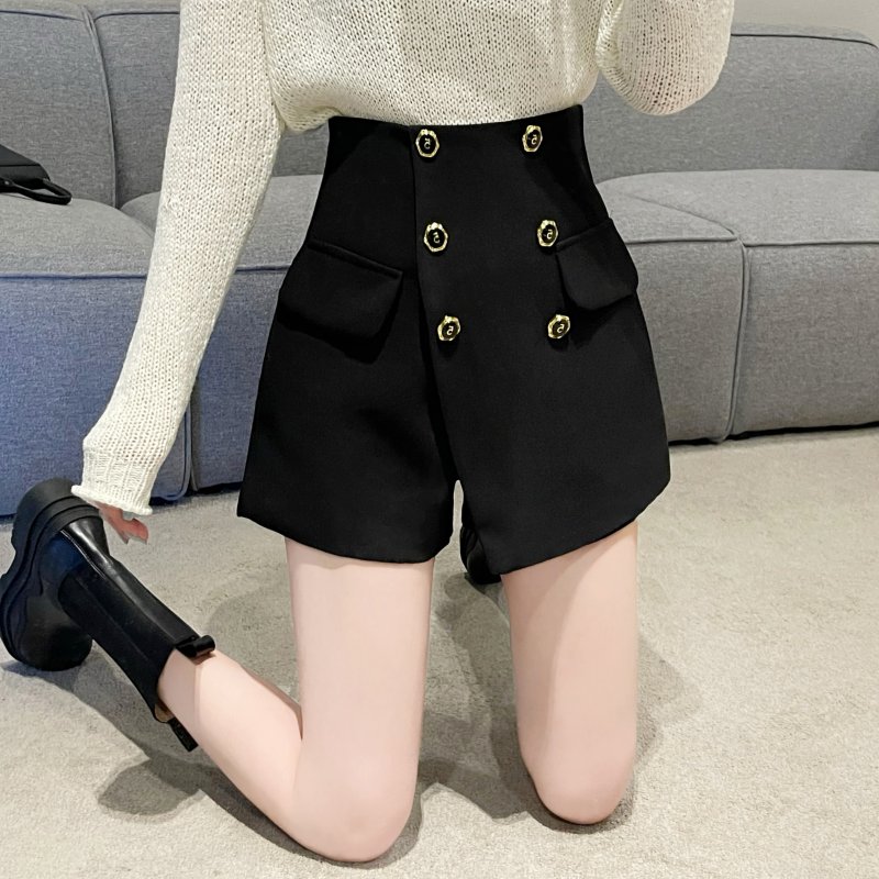High waist wide leg pants irregular business suit for women