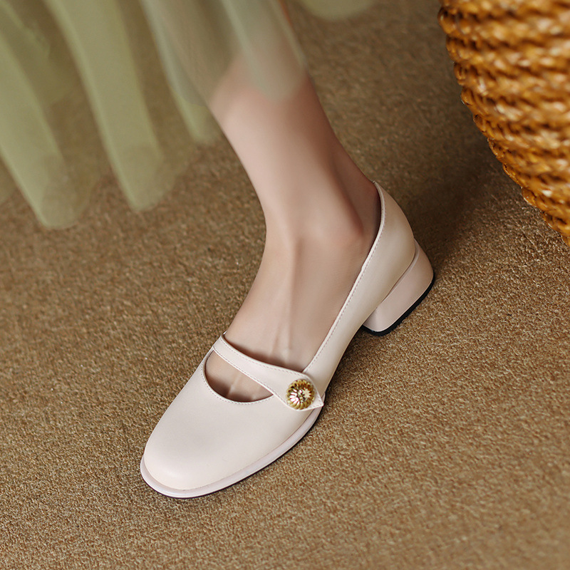 Spring low round large yard thick shoes