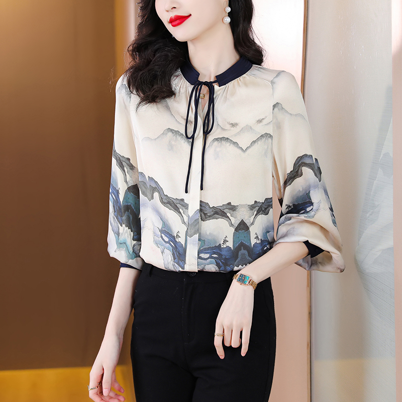 Silk tops real silk shirt for women