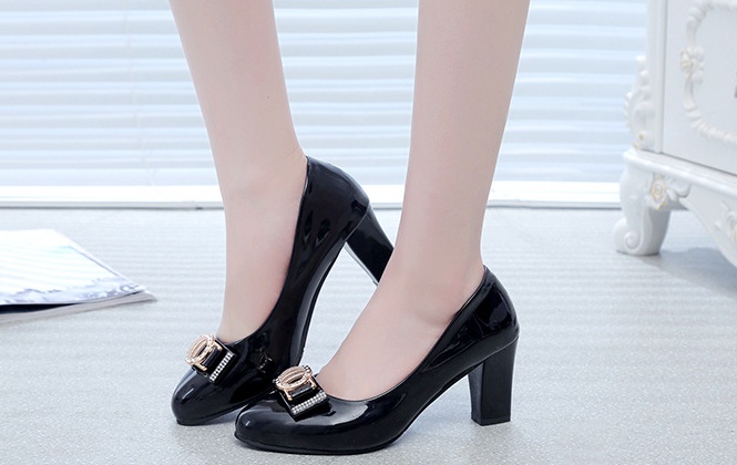 Fashion etiquette high-heeled shoes buckle shoes for women