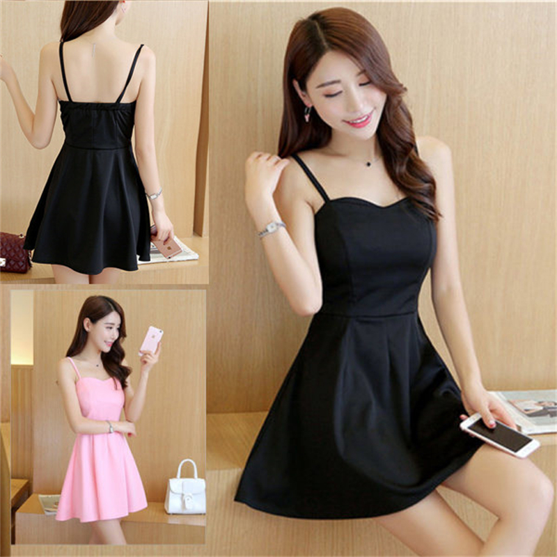 Autumn slim dress spring and summer T-back for women