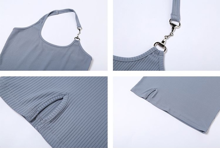 Long sleeve sling tops short dress 2pcs set for women