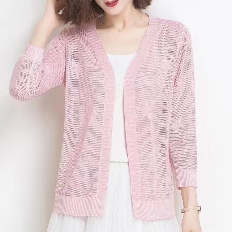 Star breathable summer sweater cool wears outside shirts