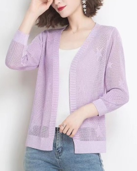 Star breathable summer sweater cool wears outside shirts