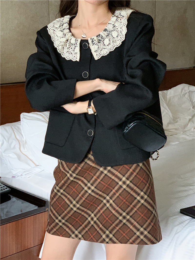 Long sleeve coat doll collar business suit