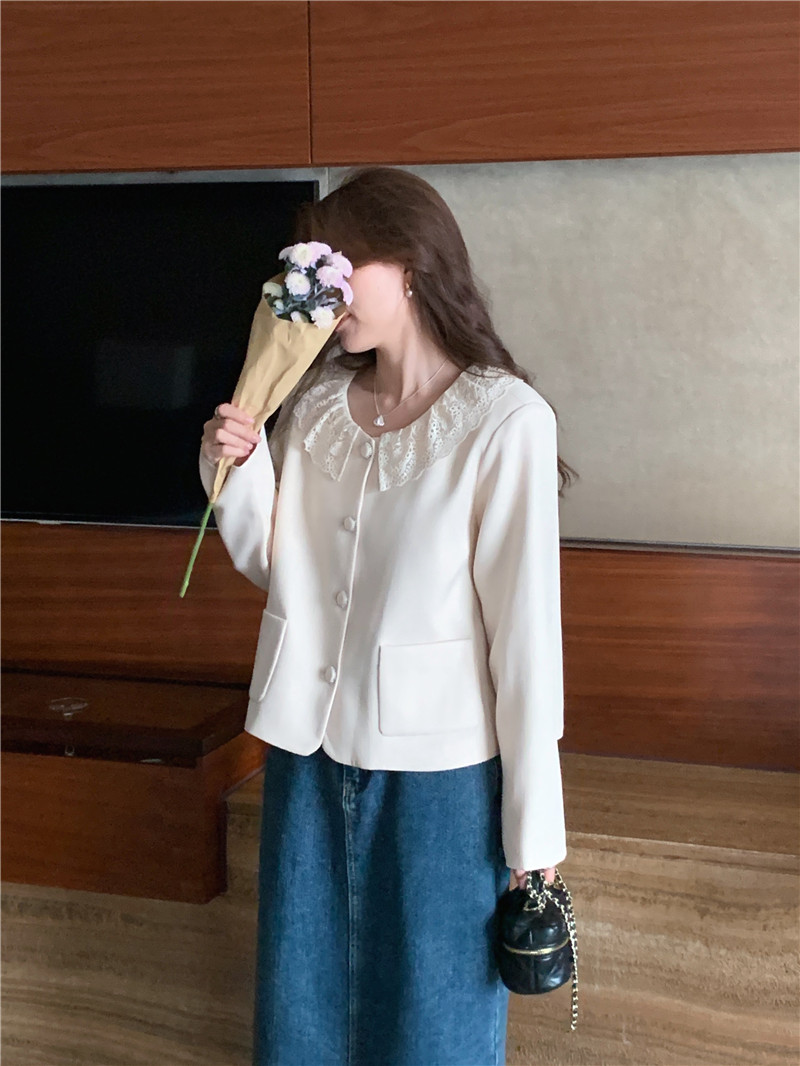 Long sleeve coat doll collar business suit