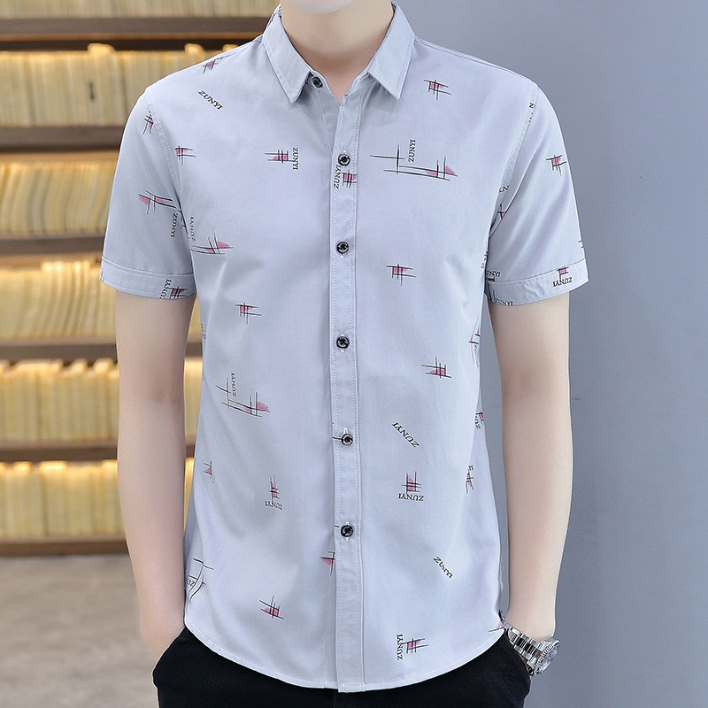 Summer Korean style fashion short sleeve shirt for men