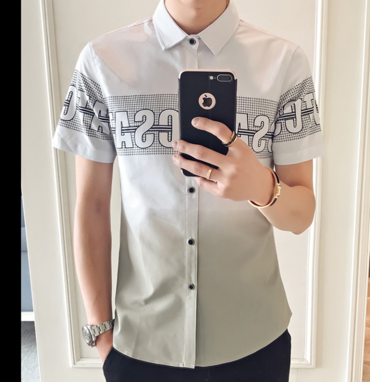 Fashion summer Korean style short sleeve shirt for men