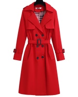 British style long spring and autumn loose exceed knee coat