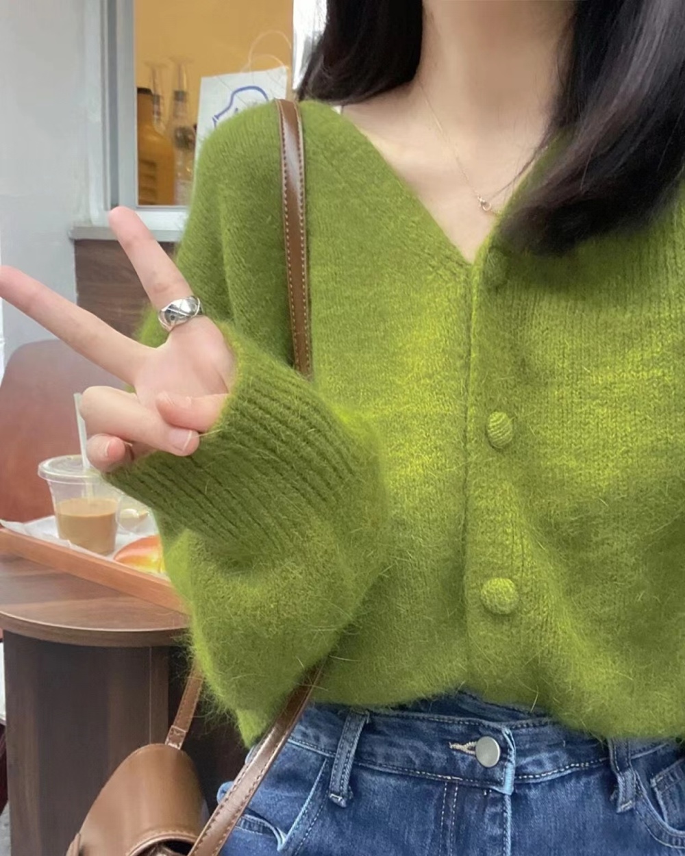 Lazy retro tops knitted sweater for women