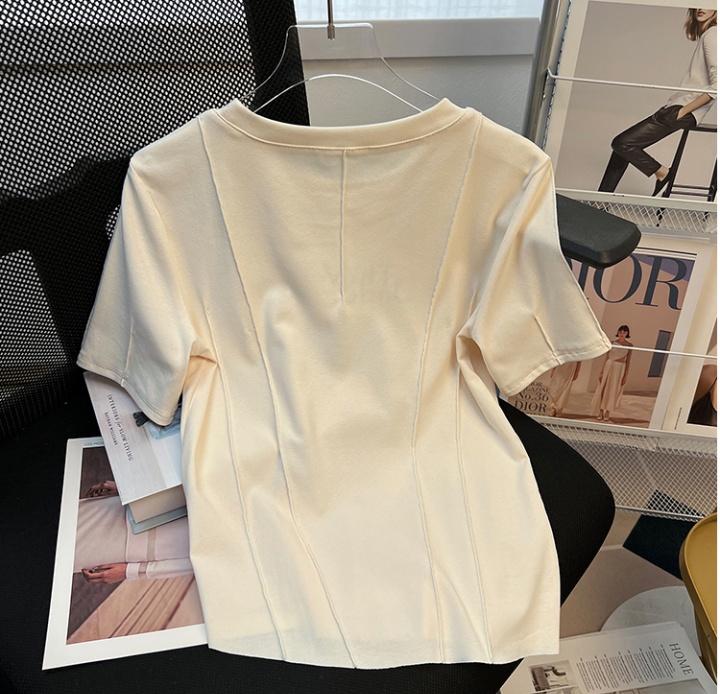 Short bottoming shirt slim T-shirt for women