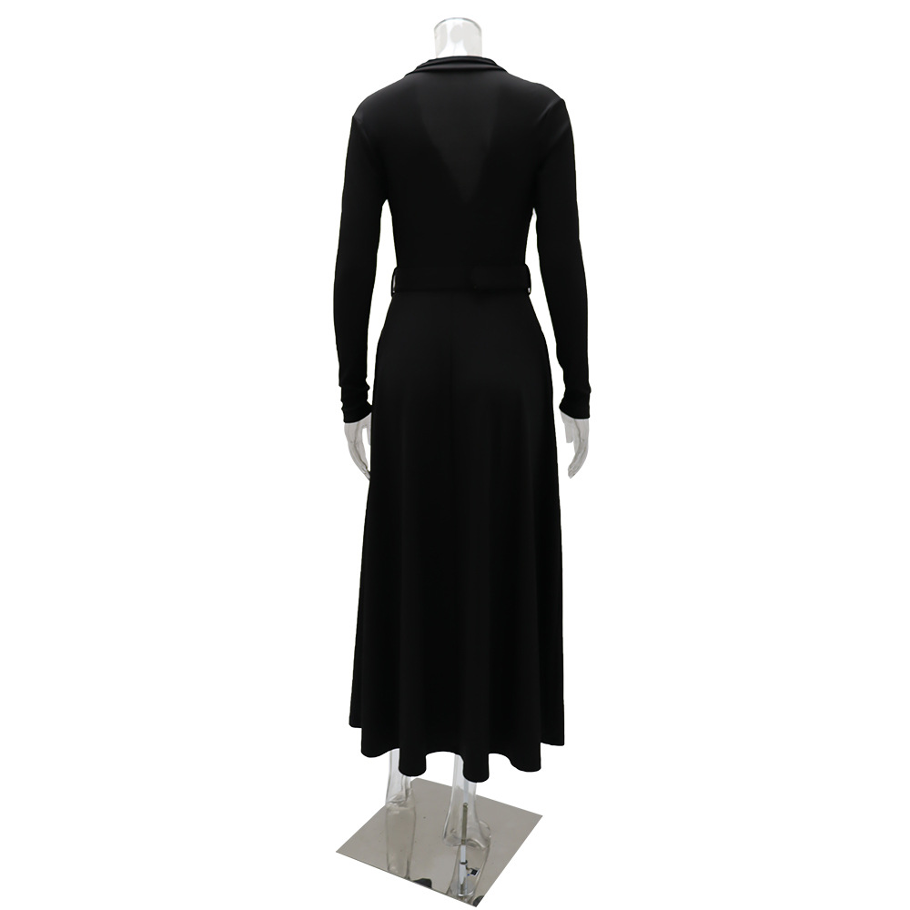 Spring big skirt slim knitted dress for women