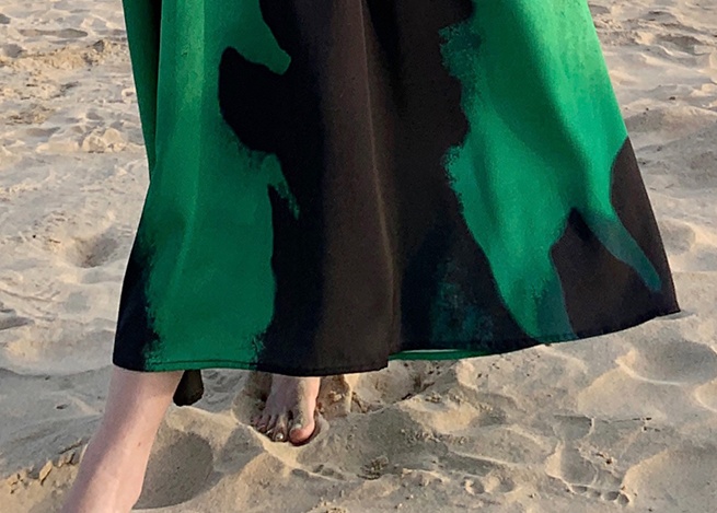 Sandy beach summer long dress seaside dress for women