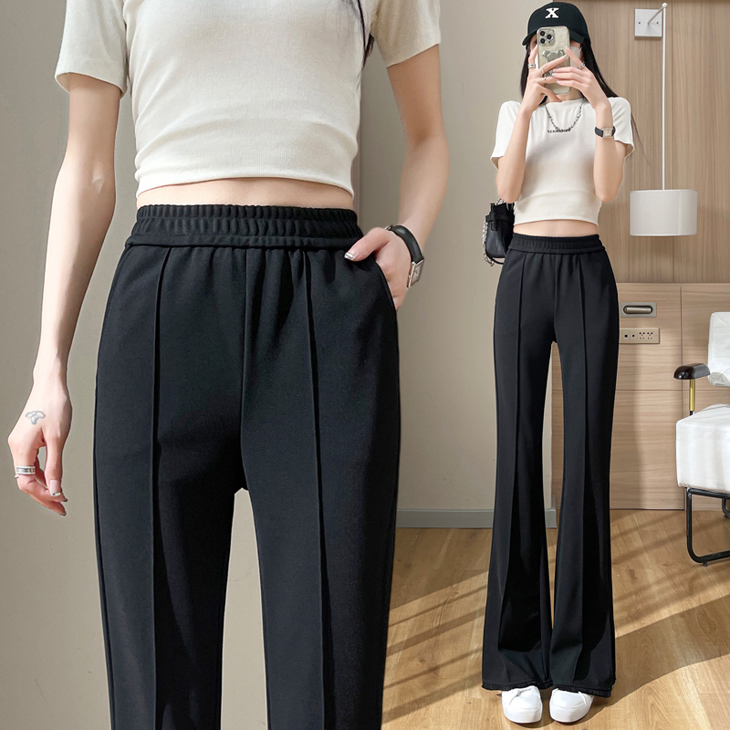 Elastic elasticity suit pants tassels casual pants for women
