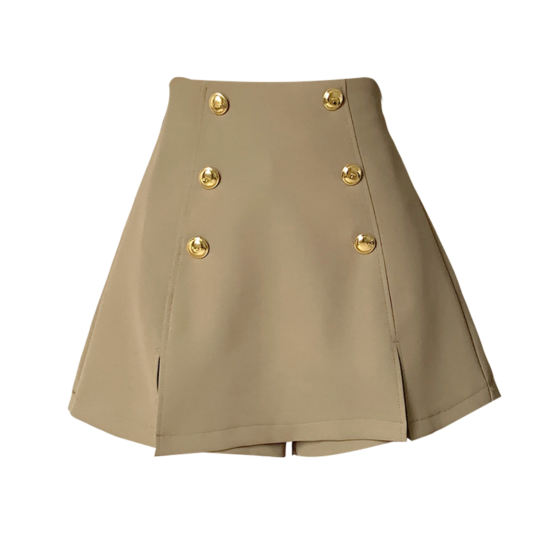 Slim high waist business suit split skirt for women