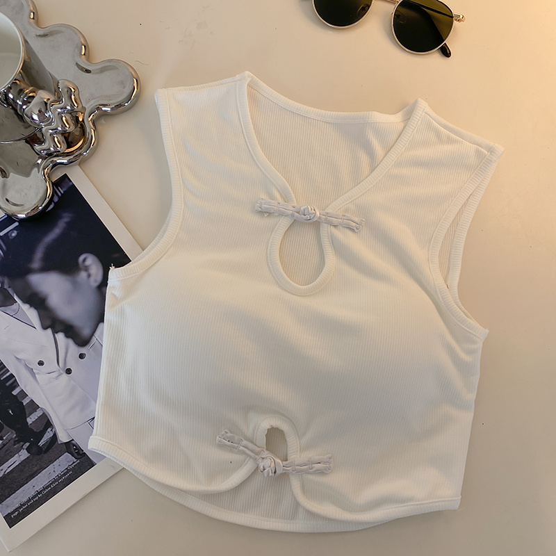 Slim retro navel vest sling all-match cheongsam for women