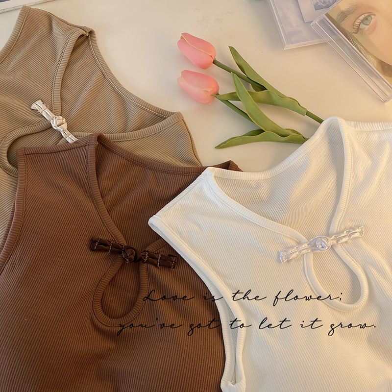 Slim retro navel vest sling all-match cheongsam for women