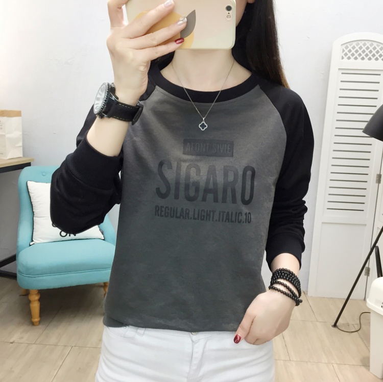 Raglan sleeve T-shirt bottoming shirt for women