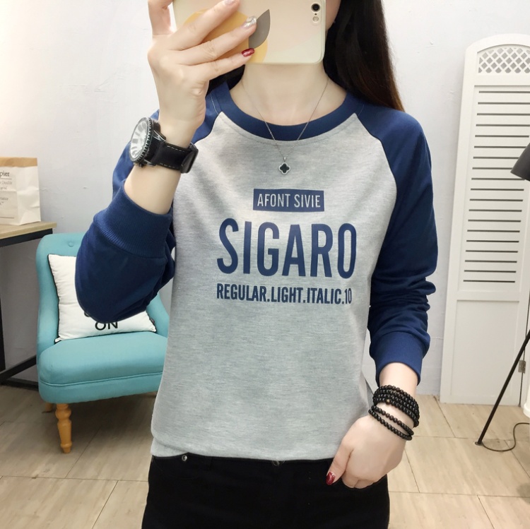 Raglan sleeve T-shirt bottoming shirt for women