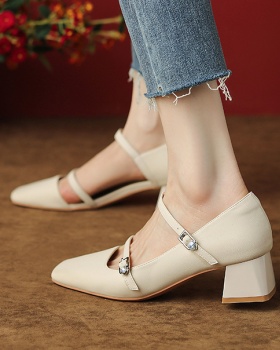 College style spring high-heeled shoes for women