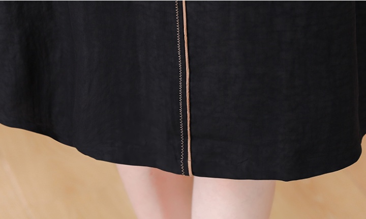 Burst crack silk short sleeve luxurious dress for women