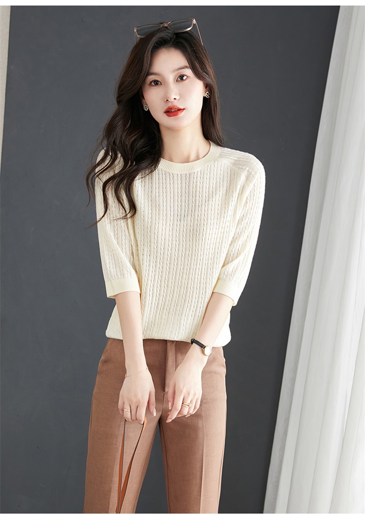 Spring wool bottoming shirt loose Western style tops for women