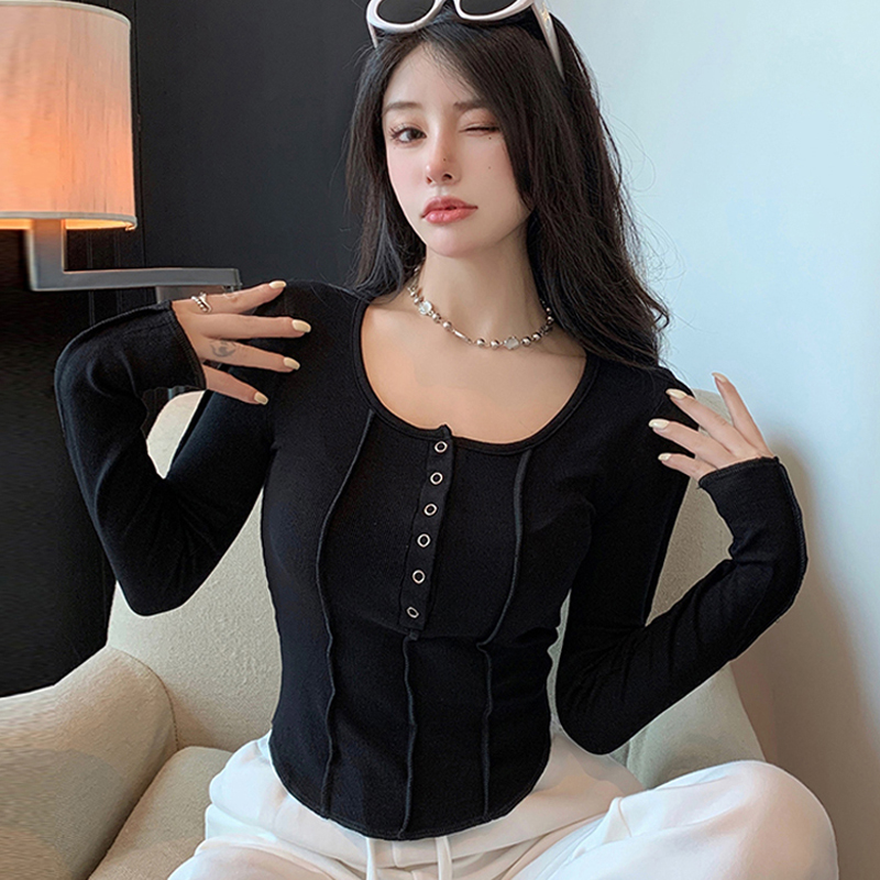 Long sleeve T-shirt bottoming shirt for women