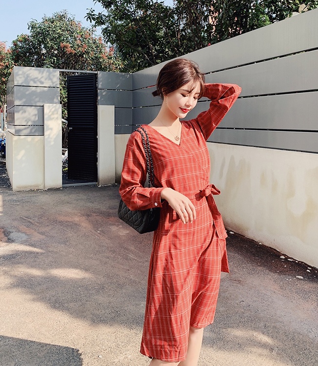 Cover belly fat sister long dress spring loose dress for women