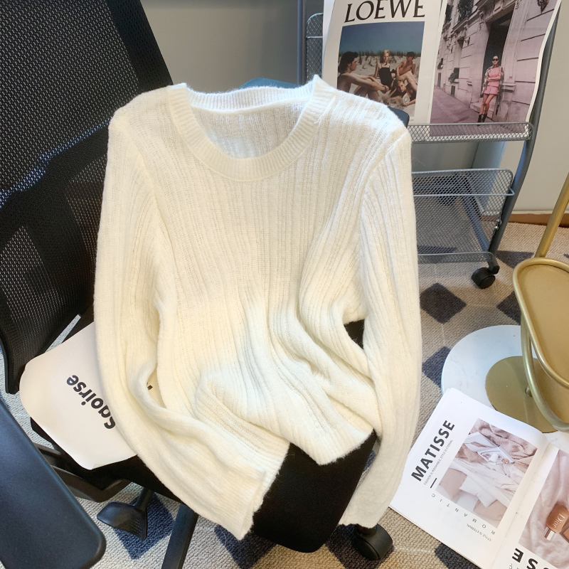 Spring long thin tops loose lazy sweater for women