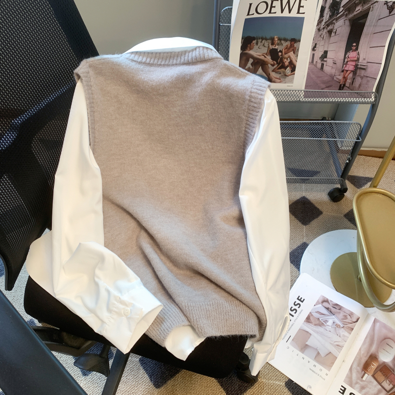 Printing shirt spring sweater 2pcs set for women