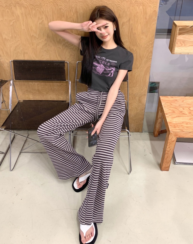 Retro long pants spring and summer flare pants for women