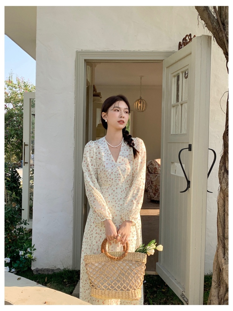 Spring and summer long France style romantic dress