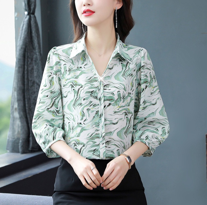 Spring and summer shirt printing tops for women