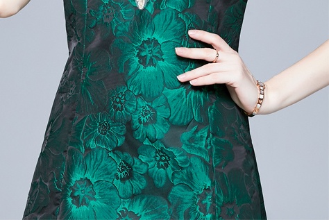 Slim jacquard spring luxurious fashion and elegant dress